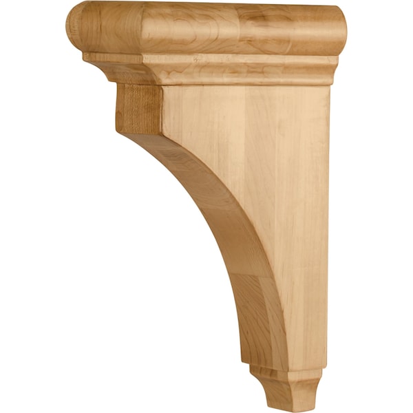 Hardware Resources 3" Wx6-1/2"Dx10"H Hard Maple Bullnose Cap Corbel COR38-2-HMP - main